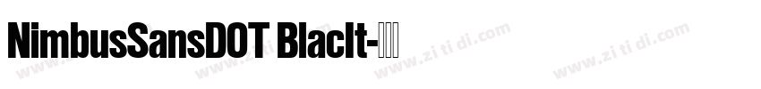 NimbusSansDOT BlacIt字体转换